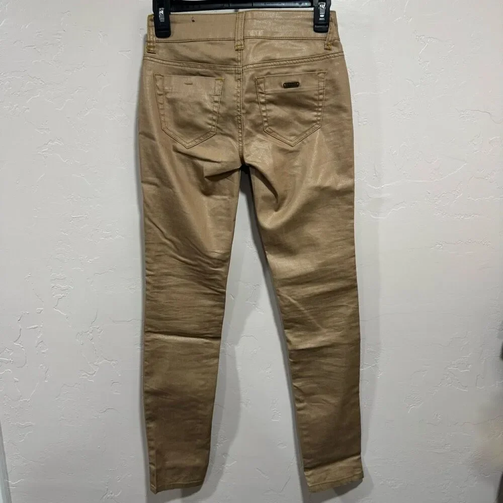 G by Guess Brown Shiny Skinny Jeans
